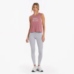 Stay Wild Tank | Mauve Heather -Vuori Clothing Store VW967HMV 02303