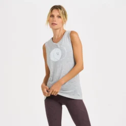 V1 Overlap Tank | Light Heather Grey