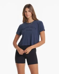 ACTV Club Tee | Navy Heather