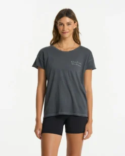 Script Tee | Charcoal