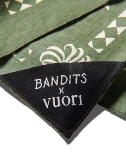 We Rise Bandana | Oregano -Vuori Clothing Store Vuori BanditsBandana Oregano Detail